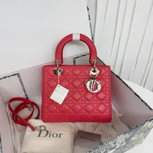 Pre-owned Dior Lambskin Shoulder Bags 7.8'' R13969 Shoulder Bag C6844337249 0114 T1 Qiqi