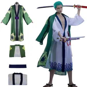 Cosplay Roronoa Zoro Bathrobe Cos Suit Winter Festival Anime Japanese Kimono Set cosplay costume tan jiro