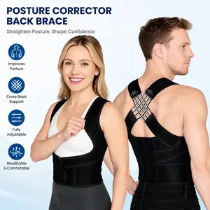 Adjustable Posture Corrector for Men and Women, Back Support Brace Shoulder Straightener, Comfortable Shoulder Support Training Strap for Daily Use
