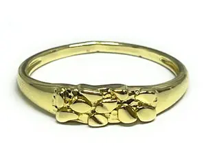 GOLD PLATED CLASSIC SMALL NUGGET RING ANILLO