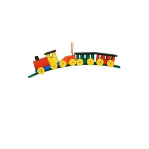 212 MAIN Large-Size Hanging Train-Shape Christian Ulbricht Ornament, Christmas Home Festive Decoration, Miniature Christmas Decor