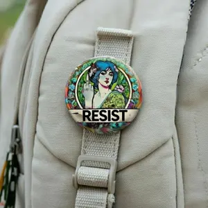Resist Fascism Button Pin,Anti Fascism Activism Accessory,Political Protest Gear,Resistance Movement Accessory,Political Activist Pin