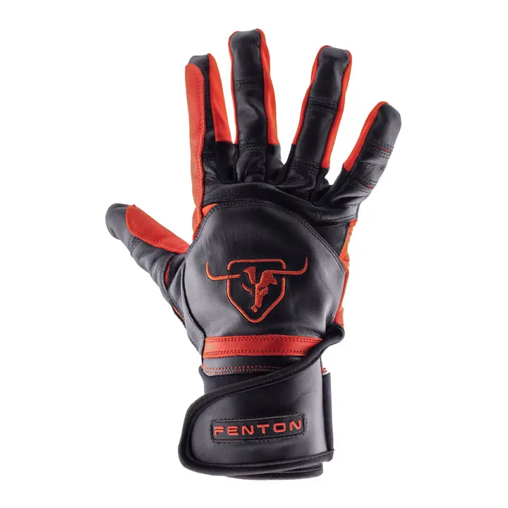 Rampage Cowhide Baseball & Softball Batting Gloves, Enhanced Grip Control, Secure Lock Design for Sports & Outdoor Ball Games