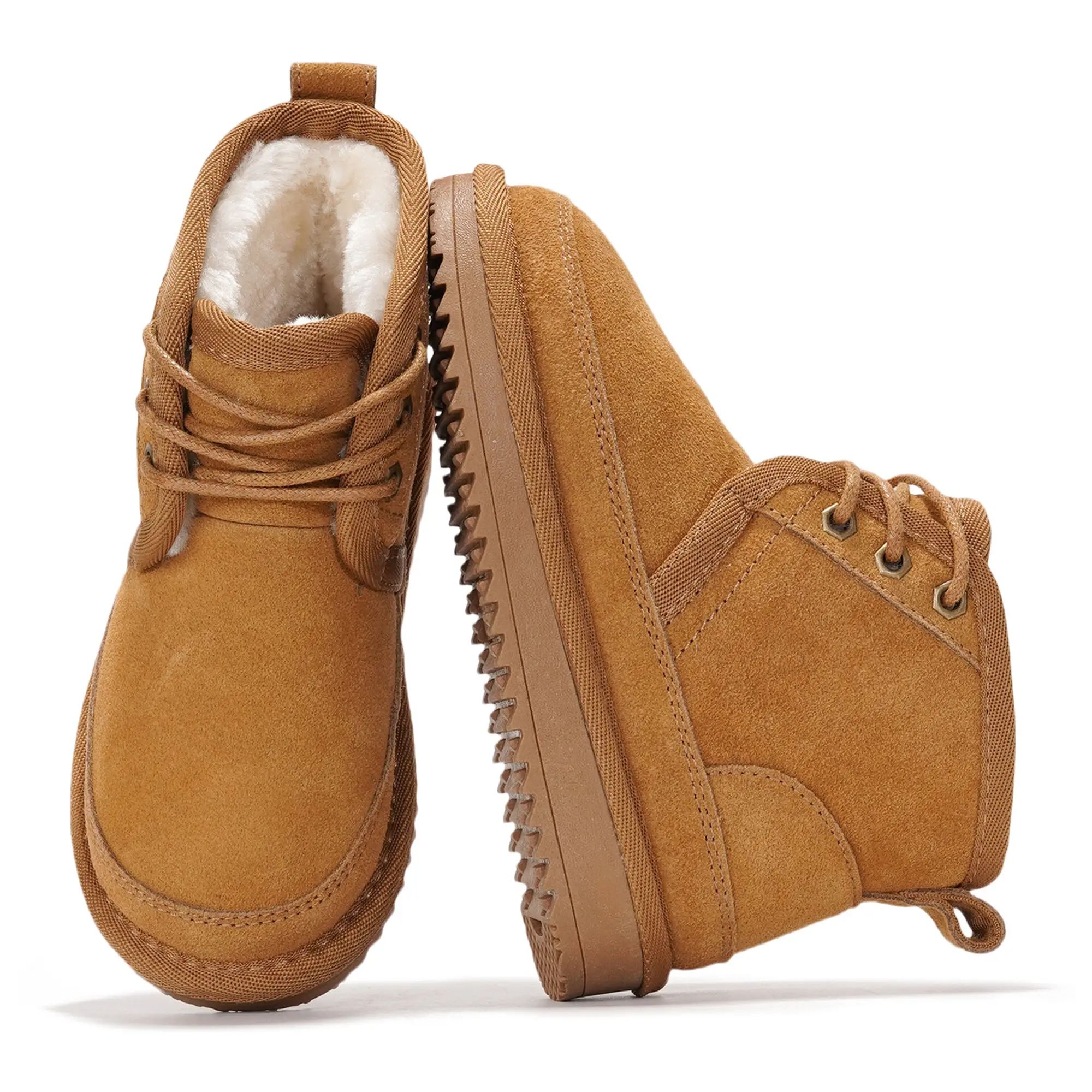 Project Cloud Kids "Nevada" Kids Fur-Lined Platform Boots Lightweight Water Resistant Non-Slip Ankle Boots Outdoor Shoes Footwear