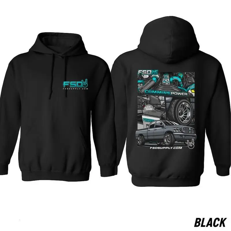 🛻 [Fall Outfits]FSD Cummins Hoodie – Turbo Diesel Truck Graphic, Street Style for Dodge Ram Fans, FSD16 Performance, Gift for Men, Unisex Fit, Diesel Truck Apparel, Custom Hoodie for Truck Lovers, Heavy Duty Style, Best Gift for Men Who Love Trucks