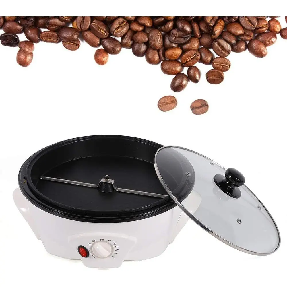 Commercial Coffee Bean Roaster 110V 1200W Electric Coffee Bean Roasting Machine for Nut, Peanut, Cashew, Household Bean Baker Roaster Adjustable Temperature from 100°c to 240°c