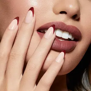 Static Nails Like-Acrylic Reusable Pop-On Manicures - Barcelona French - The Better, Long-Lasting Alternative to Gels, Dips, Acrylics & Press-On Nails