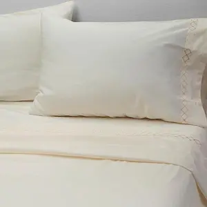 MarlaWynne Wynne Home 100% Cotton Embroidered Sheet Set - Queen