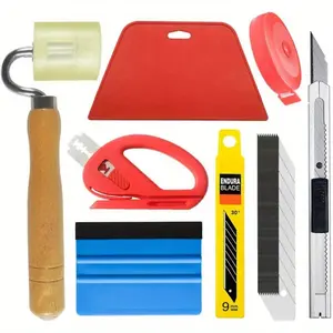 8 Pcs Car Vinyl Wrap and Wallpaper Tool Kit, Car Wrap Kit for Easy, Bubble-Free Installation, Durable DIY Tool Kit, Car Supplies