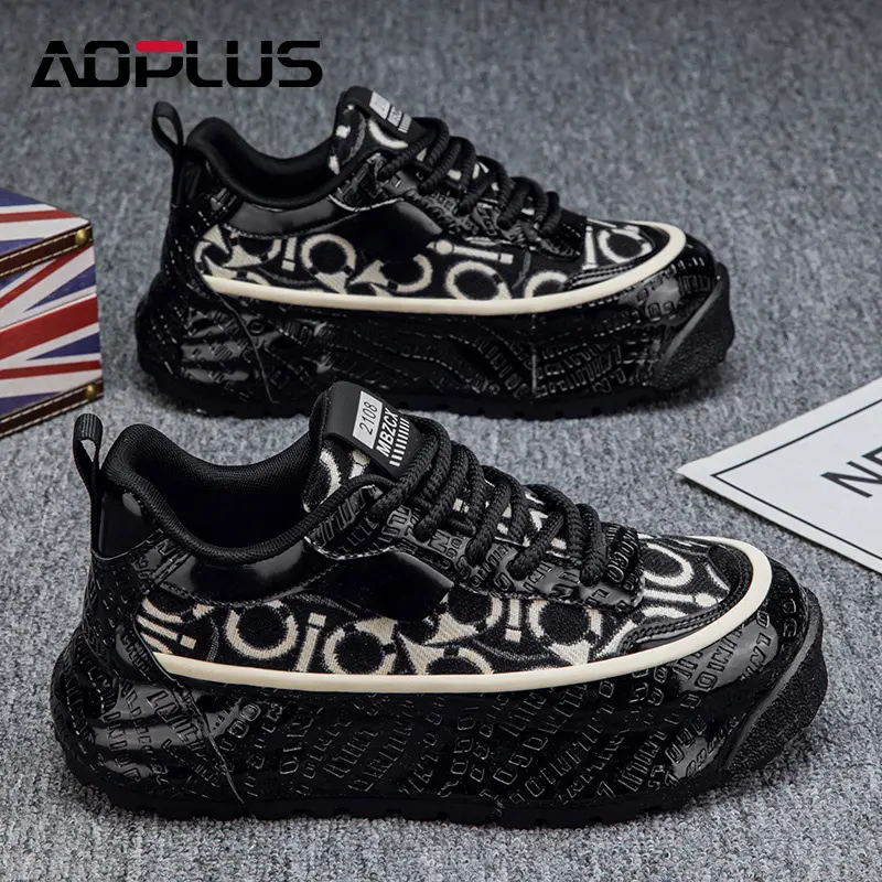 Men's Luxury Trendy Closed Walking Sneakers - Soft Sole, Comfortable, Breathable Athletic Footwear, 4-Season Daily Casual Trainers