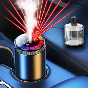 Smart Car Air Freshener, Rechargeable Car Air Freshener with Starry Sky Projection, Diffuser 150ml Capacity for 6 Months, Auto On/Off Intelligent, 3 Adjustable Modes, RGB Music Syncing Light, Perfect for Car Bedroom and Office (Cologne)