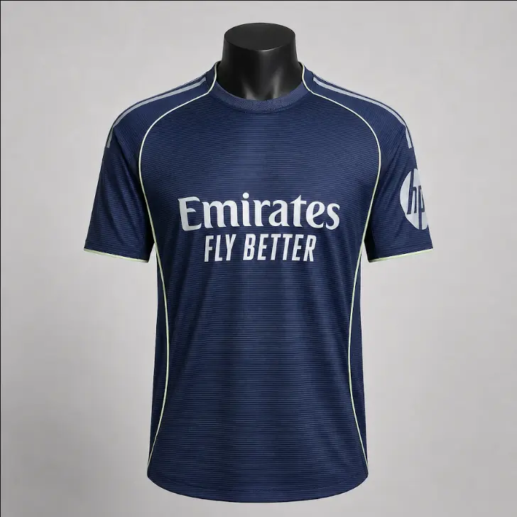 [Full Print Logo] - Unisex Navy Soccer Jersey, Short Sleeve Crew Neck Performance Shirt, Lightweight Athletic Fan Top