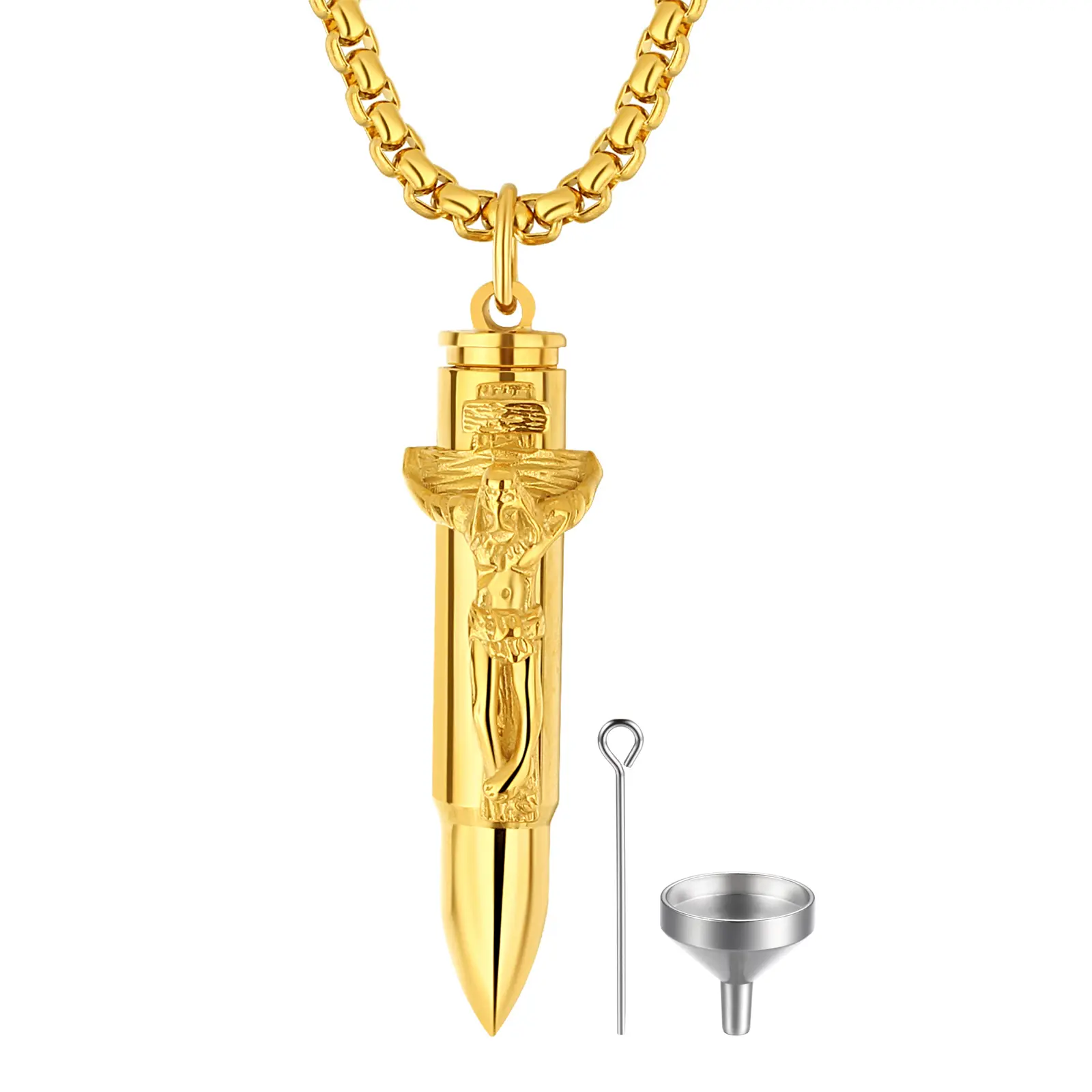 OIDEA Palm Tree Memorial Locket Necklace - Stainless Steel Openable Keepsake, Cigarette-Shaped Pendant, Steel Built Cremation Jewelry with 22-Inch Chain, Cigarette-Shaped Pendant Necklaces, Steel Built Necklaces