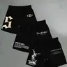 Men's Fashion Casual Simple Trendy Pattern Print Multicolor Shorts Pack, Loose-Fitting Drawstring Waist, All Seasons Wear, Shorts for Summer