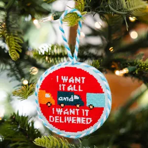 Needlepoint Ornament - Delivered