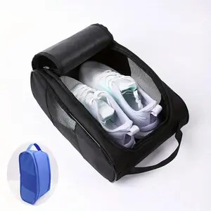 [Durable Oxford] Portable Golf Pack Golf Shoe Storage Bag with Handle | Durable Oxford Cloth | Mesh Side Pocket | Perfect for Golf Accessories Organization