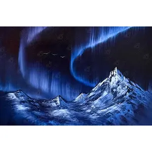 Blue Aurora Mountains Diamond Painting Kit