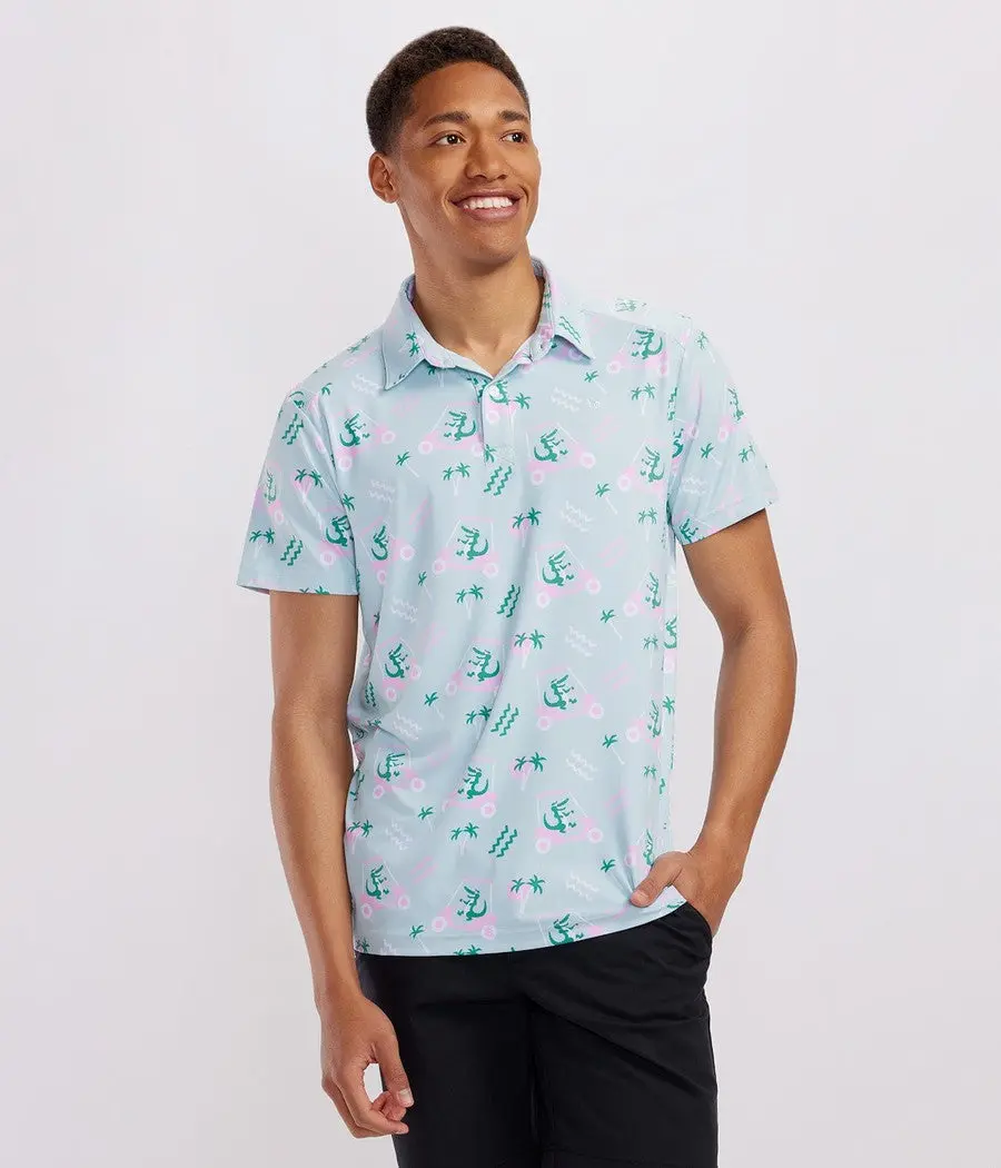 Men's Golf Cart Gator Disc Golf Polo