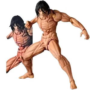 Kaiyodo Revoltech Amazing Yamaguchi Attack On Titan Eren Jaeger Anime Action Figures Ko Model Collection Toys Gifts