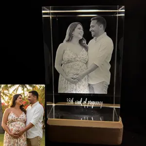 YIYINYING Crystal Personalized Photos: Ideal as personalized gifts for women, wives,  husbands, grandmothers, babies，pets. Birthday, wedding, commemoration，Anniversary  Valentine's Day gifts