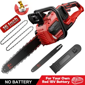 16-Inch Brushless Cordless Electric Chainsaw for Milwaukee M18 Battery | Heavy Duty Power Tool with Auto Oiler & Low Kickback Bar | for Tree Trimming, Wood Cutting, Pruning | Yard Work Machines, Tool Only