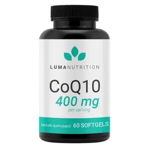 Coq10Luma Nutrition CoQ10 Supplement Extra Strength Softgels 400mg Per Serving Heart Health Support