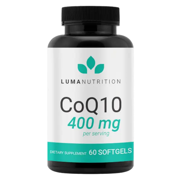 Coq10Luma Nutrition CoQ10 Supplement Extra Strength Softgels 400mg Per Serving Heart Health Support