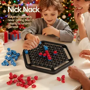 Nick Nack 3D Connect Four Tabletop Toys for Kids Strategic Awareness Logical Thinking Parent-Child Interactive Educational Board Game Perfect Birthday Festival Gift Boys Girls