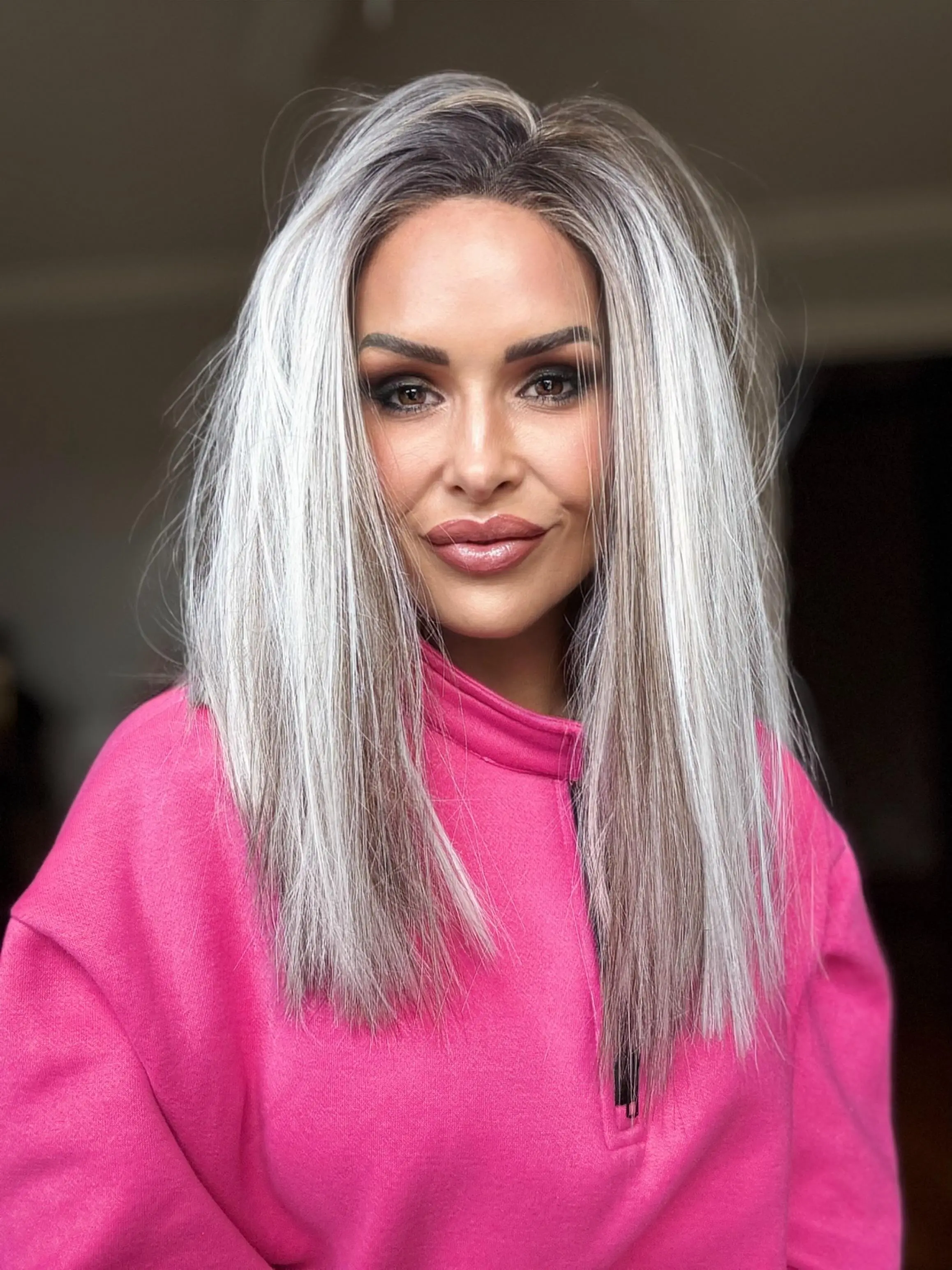 IMstyle Sunny&Sunday&Sophia 13*4 lace frontshort style with bob cut dark Sliver mist&brown & blonde color 20 inches 13*4 free parting lace front wigs