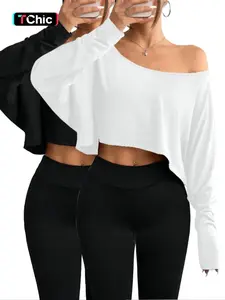 Women's Long Sleeve Plaid Loose-Fit Casual Top, European Street Style Drop Shoulder Design, All Season Wearable Comfortable Fit