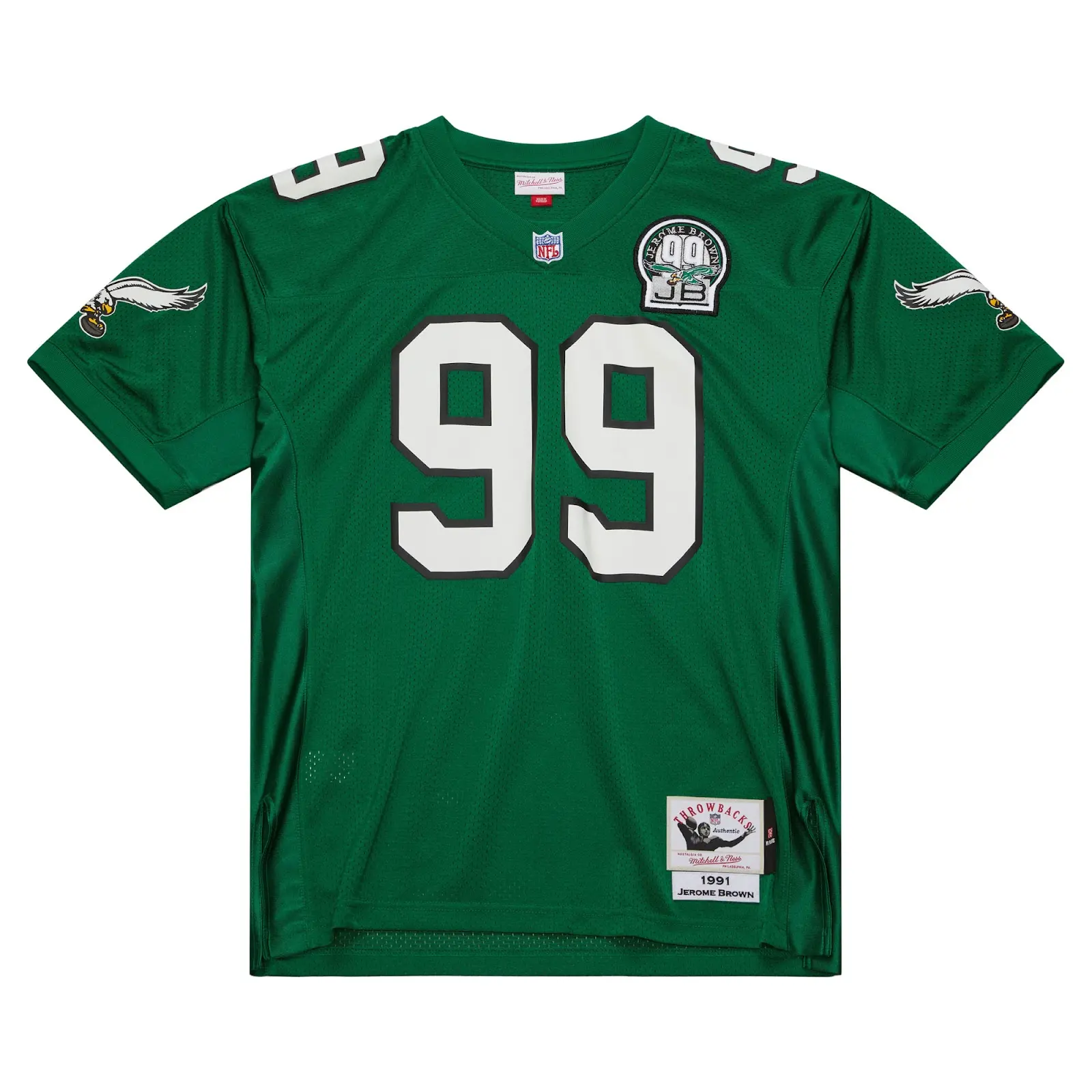 Jerome Brown Philadelphia Eagles 1991 Authentic Jersey - Mitchell & Ness NFL Throwback, 90s Retro Football Jersey