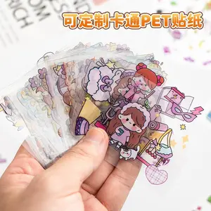50Pcs Cute Cartoon Stickers Kawaii Decoration Stickers Kids Gift Waterproof Stickers Stationery Supplies Scrapbooking Stickers