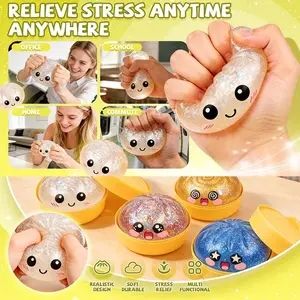 2026 New Edition: Glitter Dumpling Soft Toy (with packaging box) - Stress-relief tactile toy, mysterious glitter dumpling, soft glutinous rice toy, stress-relief clay squeeze ball, Mother's Day/Father's Day gift  Summer Stress Relief