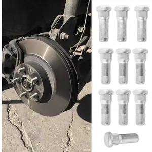 10PCS Wheel Studs, Steel Tire Studs, 49mm Long & M12x1.5 Steel Lug Bolts, Wheel Lug Stud Car Accessories Compatible with Chevy Lexus Toyota Scion Pontiac,Replace # 610-266 90942-02049 (10Pcs)