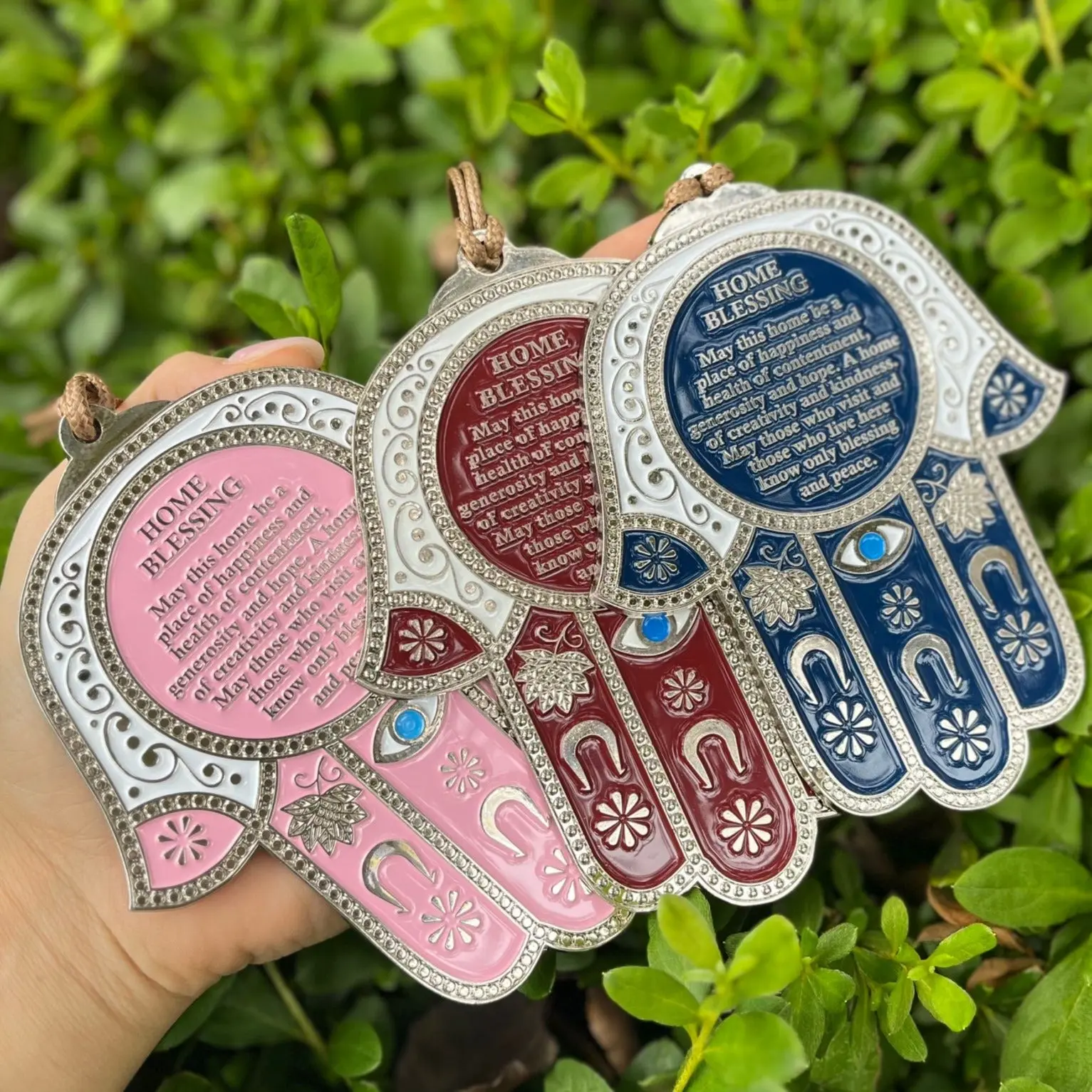 Blue/Red Hamsa Evil Eye Charm Protection