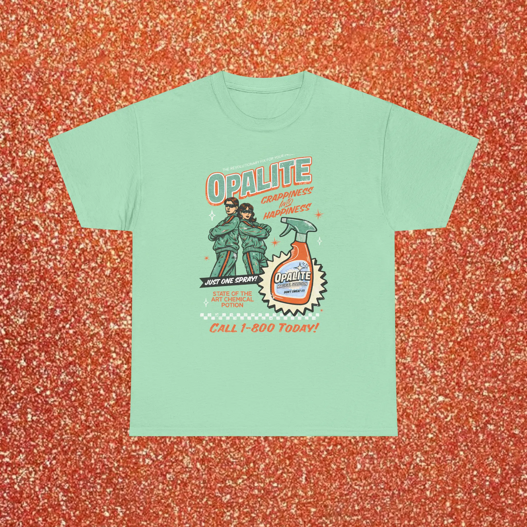 Opalite Spray Couple MV T-Shirt, Sweatshirt, Hoodie Cozy Cotton-Poly Blend All Seasons Classic Fit & Crew Neckline
