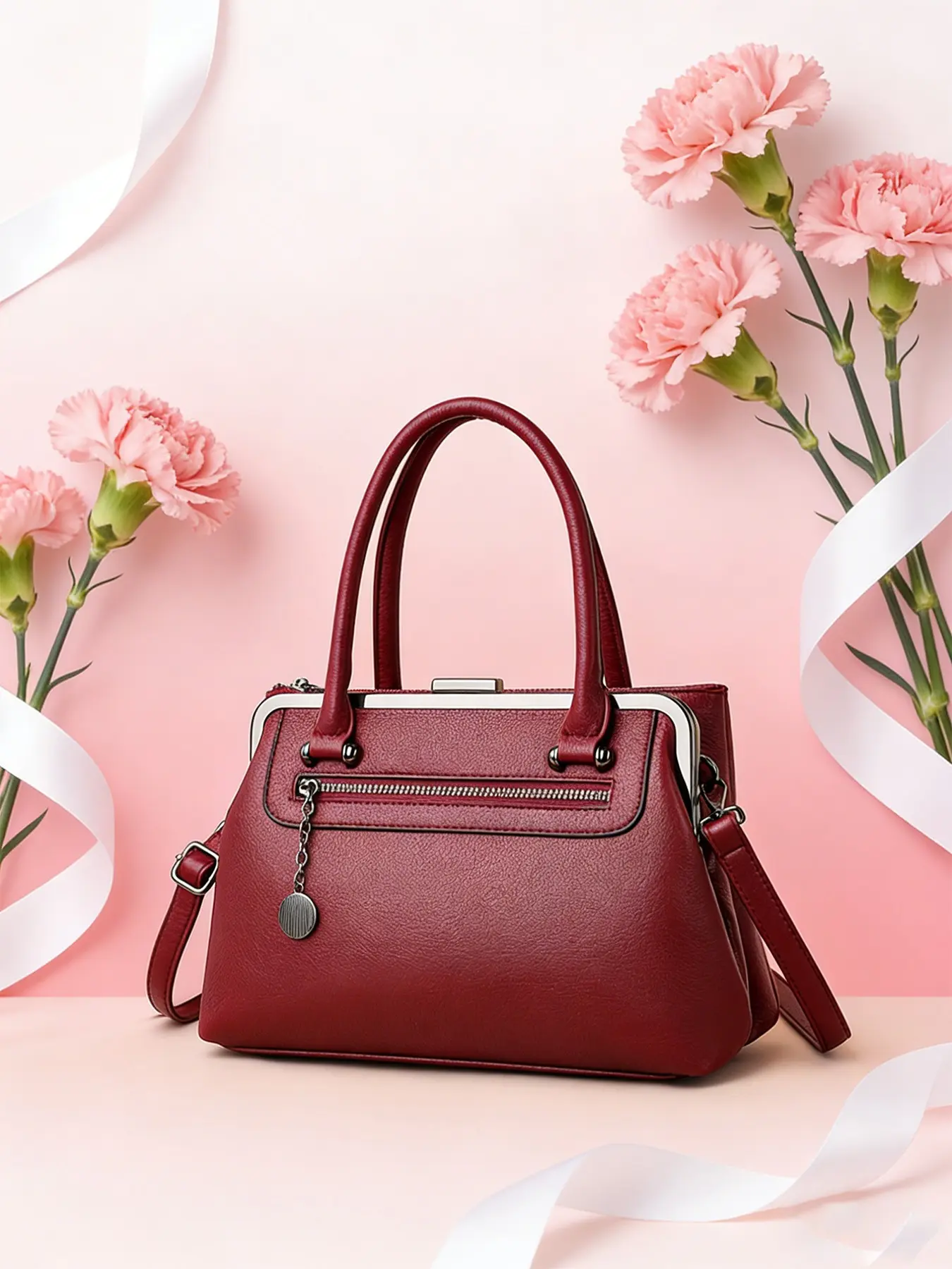 Mother's Day ladies' fashionable and simple casual business handbag suitable for daily commuting, shopping, gift giving, and essential for working ladies Handbag Sling Bag