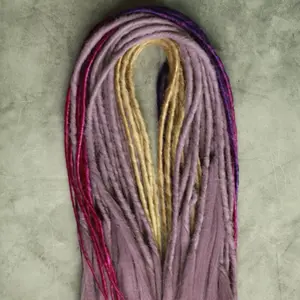THE SEIRRA 22inch Custom Dread Hair Extension Set with Multi-Color Dreads for Stylish Hair Enhancement