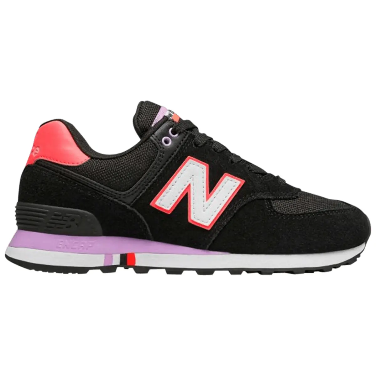 New Balance 574 Black Pink Women's Fashion Shoes New
