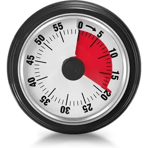 Visual Timer, Teeloray 60-Minute Countdown Timer, Kitchen Timer with Magnetic Base, Mechanical Clockwork, Ringer Alert, Time Management Tool for Children and Adults, Study/Work/Cooking