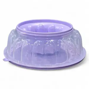6-Cup Lilac Cap Jello Mold, Durable Reusable Kitchen Dessert Mold for Gelatin or Flan, Easy to Unmold