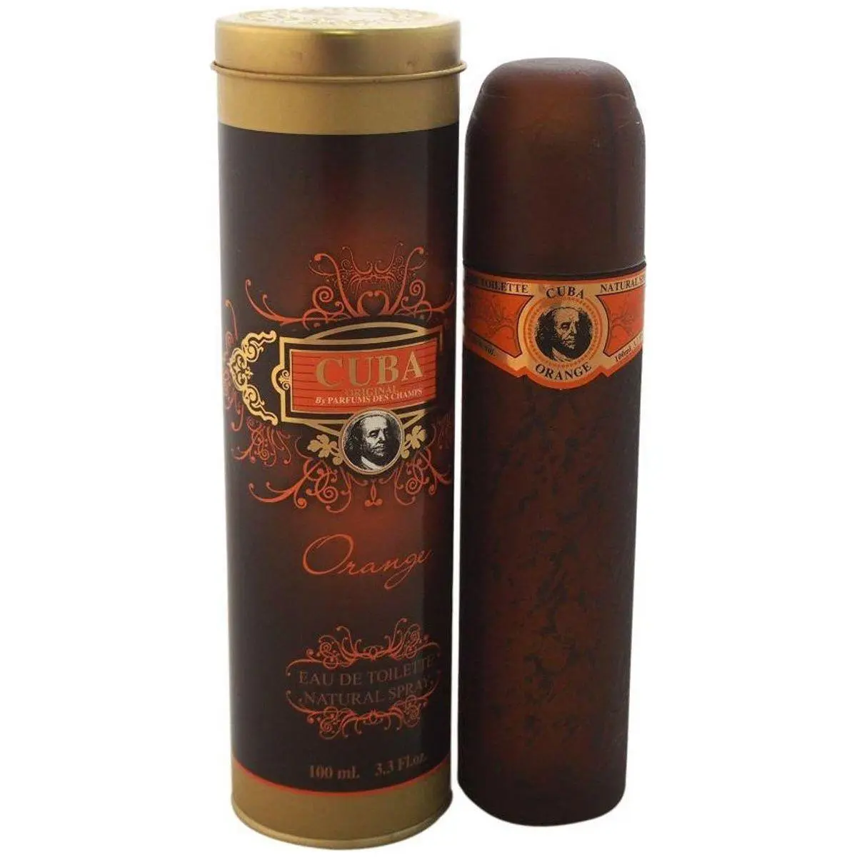 Cuba Men's Orange Aromatic Fruity EDT Cologne (3.4oz) - Boxed, Packaged, Jasmine Men's Fragrance with Citrus, Cedar Notes, New in Box, Boxed Men's Fragrance