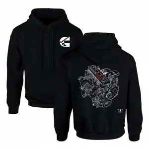 Cummins 5.9L 24V 2-Sided Hoodie Car Parts Shirt Cummins Engine Shirt Car Lover Mens Cotton Casual Pullover