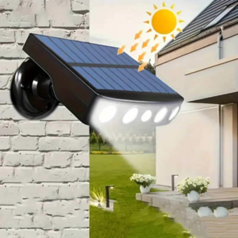 Solar powered light, solar light, wall light with motion sensor, Security wall lamp, solar floodlight, solar security light, 3 lighting modes, used for outdoor areas such as front door, backyard, garage