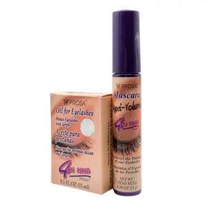 PROSA MASCARA + EYELASH OIL 2PK Long Lasting Flawless Smudge Proof Waterproof Makeup Set