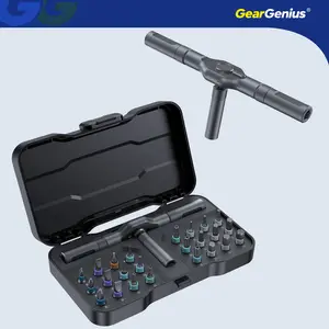 24 in 1 DIY Screwdriver Set, Magnetic Ratchet Mini Screwdriver Tool Kit, Switchable Shape, Removable Self-Assembly Precision Screwdriver, Magnetic Bit, Multi-Function Compact Portable Tool Box for PC, Mobile, Bicycle, Home Repair & DIY