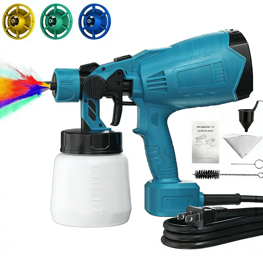 Paint Sprayer,3 Nozzles & 3 Spray Patterns,Easy to Clean & Use,All-in-One DIY Paint Gun for Furniture, Walls & Fence#summerfinds