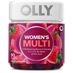 OLLY Women's Multivitamin Gummy - Vitamins A, D, C, E, Biotin, Folic Acid - Adult Chewable Vitamin, Blissful Berry Flavor, 90 Gummies, 45-Day Supply