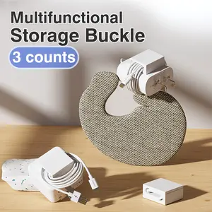 3 Counts Cable Clips Cord Organizer Holder for Desk, Desk Cable Management for Home and Office