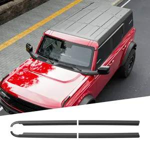 powoq 4Pcs Side Window Visor Deflector Compatible with 2021-2025 Ford Bronco 4 Door Rain Deflector ABS Matte Black Window Visor Trim Cover Replacement for 2021-2025 Ford Bronco Accessories